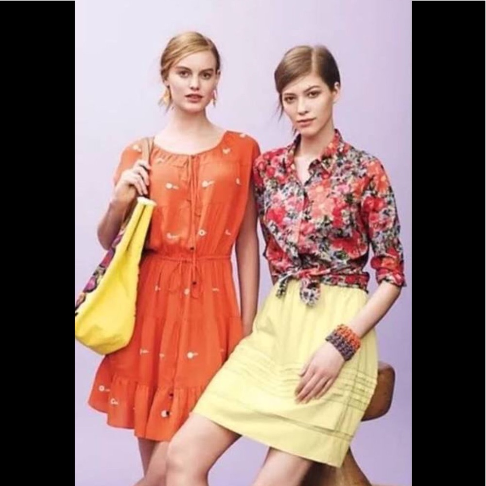 Anthropologie Leifnotes Size 6 Espejo Orange Dress